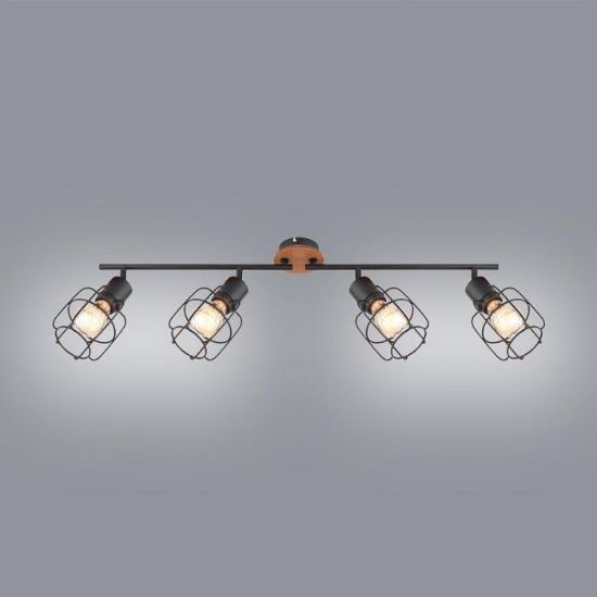 Obrazek Lampa 54037-4 Czarno-brązowa LS4