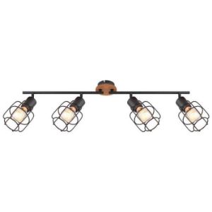 Obrazek Lampa 54037-4 Czarno-brązowa LS4