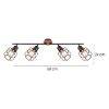 Obrazek Lampa 54037-4 Czarno-brązowa LS4