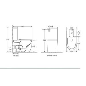Obrazek Kompakt bezkołnierzowy Igar Black z deską wolnoopadającą