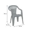 Obrazek Krzesło ogrodowe plastikowe Scilla antracyt