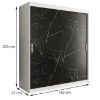Obrazek  Szafa Marmur T 180 Biały/Marmur Czarny 