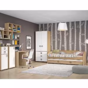 Obrazek Łóżko Kiki KR120--BK/KI beech 