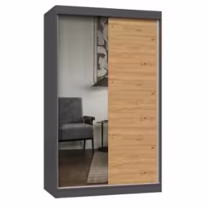 Obrazek Szafa Sabina 120 z lustrem dąb artisan/antracyt