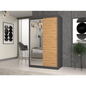 Obrazek Szafa Sabina 120 z lustrem dąb artisan/antracyt