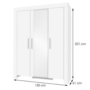 Obrazek Szafa Cezar 1 Biały/Lustro