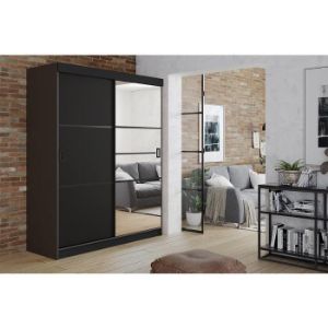 Obrazek Szafa Retro 138 4L grafit / front czarny