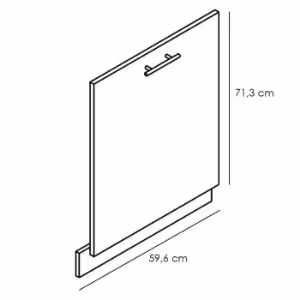Obrazek Front zmywarki Denis 60pz biały satyna mat 