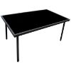 Obrazek Stół szklany technorattan 150x90x70cm czarny