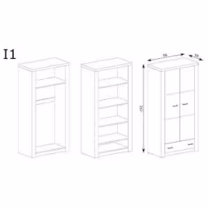 Obrazek Szafa 2d1s Indianapolis I1 Jesion Jasny