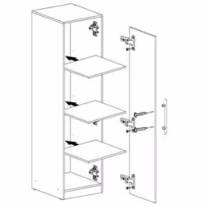 Obrazek Szafa Smart Sr5 1d Grafit