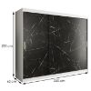 Obrazek  Szafa Marmur T 250 Biały/Marmur Czarny 