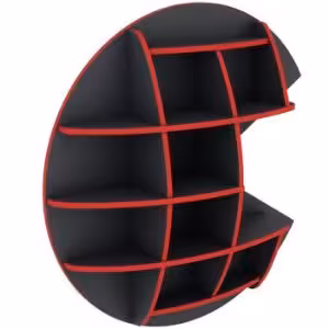 Obrazek Półka Matrix III grafit/czerwony