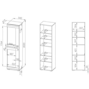 Obrazek Witryna Blanco 02 55 sosna śnieżna/new grey