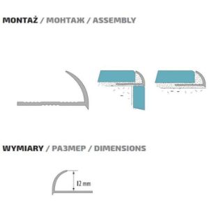 Obrazek Listwa owalna aluminiowa anodowana 12/250 