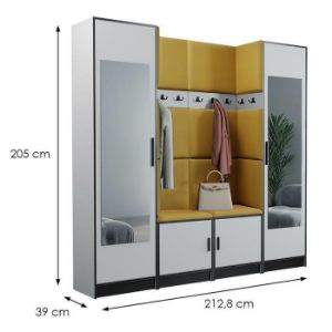 Obrazek Garderoba Roj 18 biała + Kronos 01 miodowa