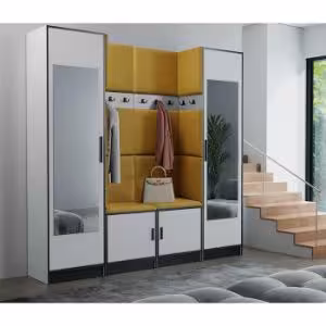 Obrazek Garderoba Roj 18 biała + Kronos 01 miodowa