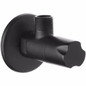 Obrazek Zawór kątowy z głowicą ceramiczną 1/2"X1/2" czarny