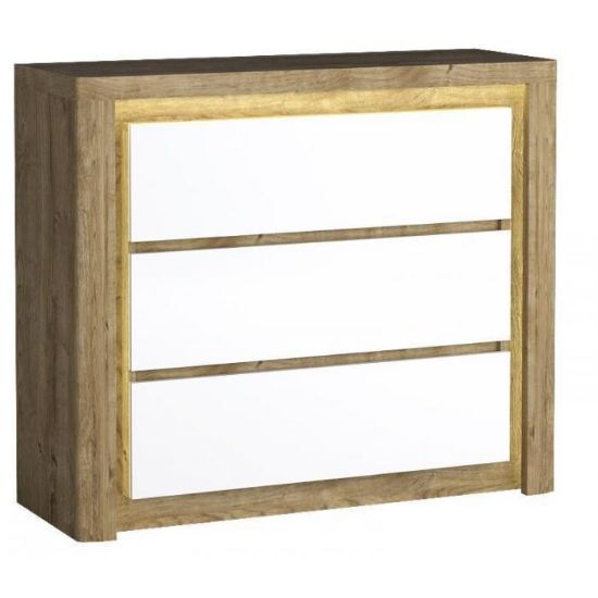 Obrazek Komoda Livinio L6 Ribbeck/biały połysk