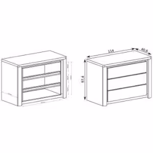 Obrazek Komoda Livinio L6 Ribbeck/biały połysk