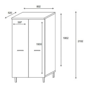 Obrazek Szafa Dita+Półki white/oak sonoma
