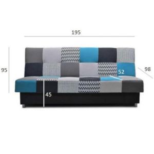 Obrazek Wersalka Zigzak niebieska