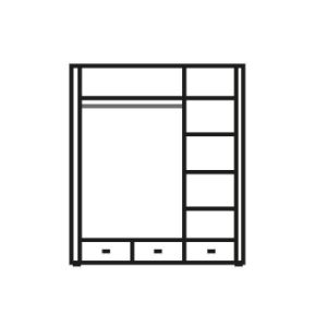 Obrazek Szafa 3D3S z lustrem Greg