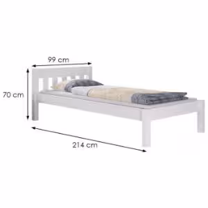Obrazek Łóżko Pino 90x200 sosna bejca biała