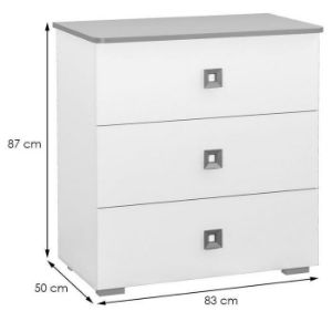 Obrazek Komoda Bb05 Biały/Popiel
