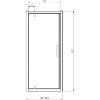 Obrazek Drzwi prysznicowe Marko 90 czyste-chrom