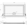 Obrazek Brodzik prostokątny Tek 120x70x4