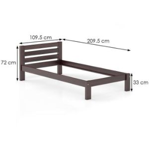 Obrazek Łóżko Sosna LK127–100x200 orzech