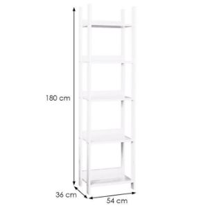 Obrazek Regał eko wysoki 180 sosna bejca biała