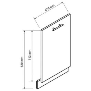 Obrazek Front zmywarki Max 45pz butelkowa zieleń