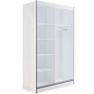 Obrazek Szafa Oslo I 120 Biały/Czarny/Lustro