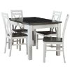 Obrazek Zestaw stół i krzesła Raisa 1+4 st30 120x80l +W123 biały/grafit	