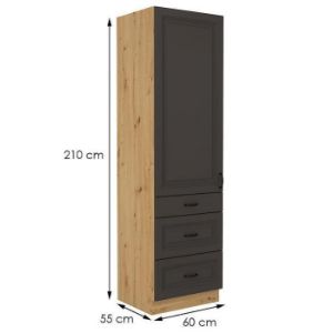 Obrazek Szafka kuchenna STILO grafit mat/artisan 60dks-210 3s 1f