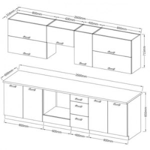 Obrazek Kuchnia Vigo biała HG 260 z blatem