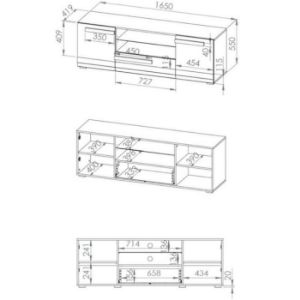 Obrazek Komoda Blanco 08 86 sosna śnieżna/new grey