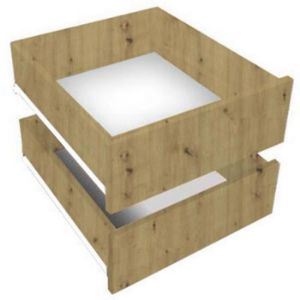 Obrazek Komplet Szuflad (2SZT) 100 Dąb Artisan/Czarny