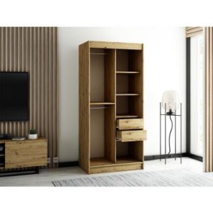 Obrazek Komplet Szuflad (2SZT) 100 Dąb Artisan/Czarny