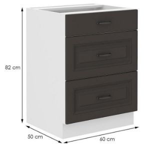 Obrazek Szafka kuchenna STILO grafit mat/biały 60d 3s bb