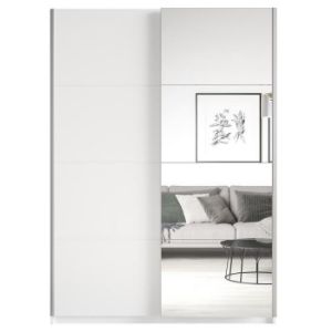 Obrazek Szafa 2d przesuwne z lustrem 120 Beta 54 biały