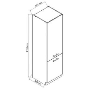 Obrazek Szafka Kuchenna Irma D60sł 2133 Pl 2fr Biały Groszek Mat