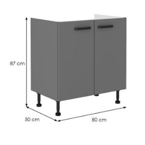 Obrazek Szafka kuchenna NESSA antracyt 80zl 2f bb