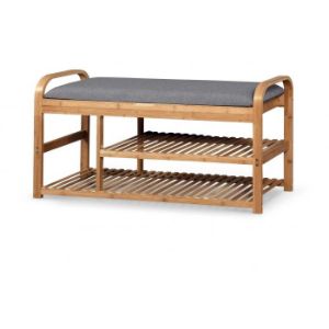 Obrazek Ławka / stojak na buty Otylia 13 bambus - popielaty