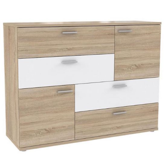 Obrazek Komoda Skive Dąb Sonoma/Biały