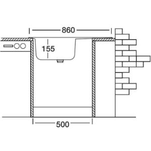 Obrazek Zlewozmywak stalowy jednokomorowy Classic N-143 435x860 