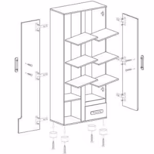 Obrazek Regał Apetito 85 antracyt nr-3