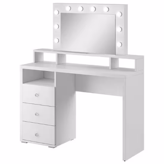 Obrazek Toaletka z oświetleniem 3s Diva 49 biały laminat